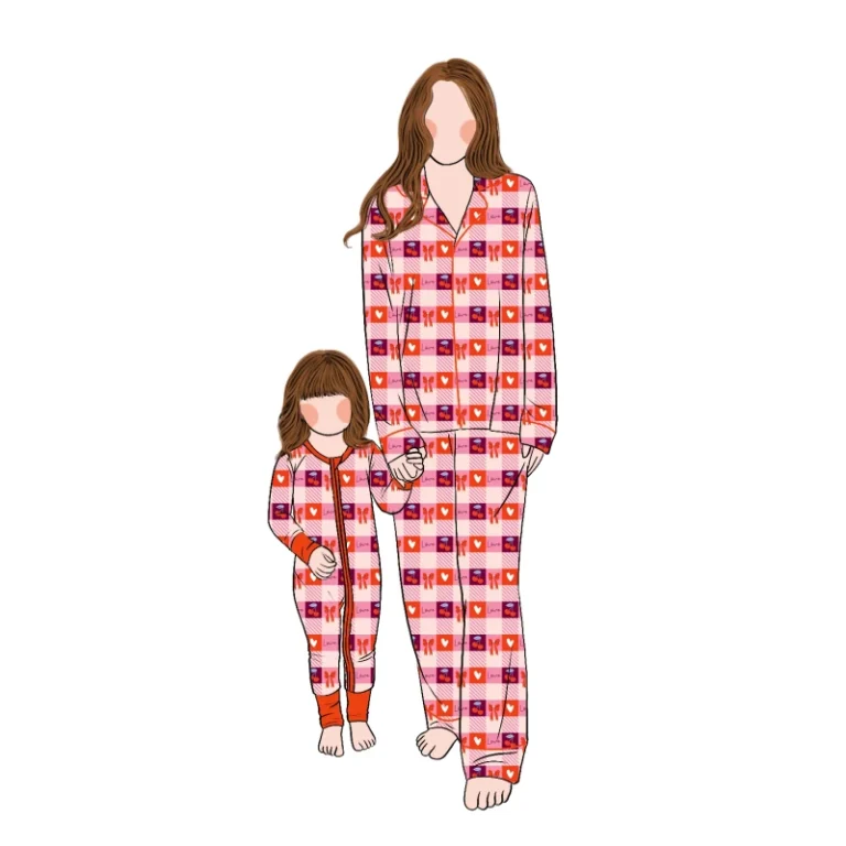 Mom-and-Me-Family-Matching-Pajamas-Parent-Child-Clothing-Baby-Romper