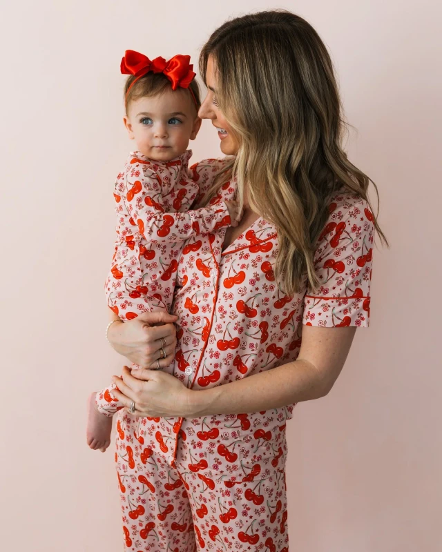 Mommy-and-Me-Matching-Outfits-Multi-Style-Breathable-Custom-Bamboo-Pajama-Sets