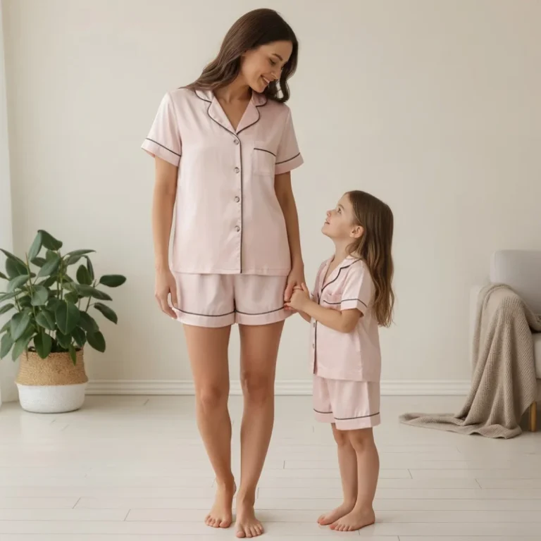 Mommy-and-Me-Outfits-Short-Sleeve-Summer-Kids-Pajamas-Family-Matching-Outfits-Pajama-Set-Custom-Baby-Clothing