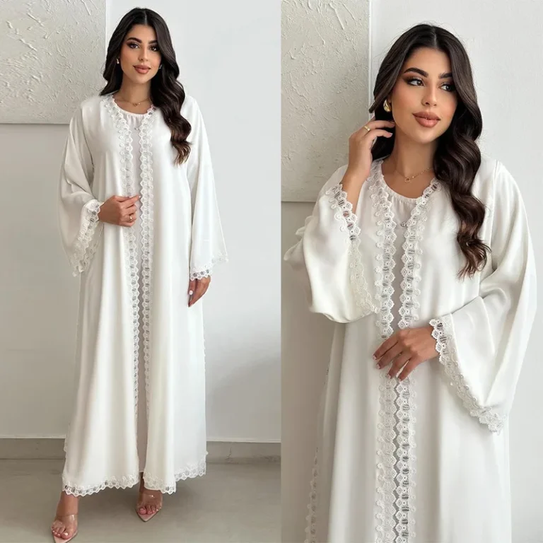 Muslim-Fashionable-White-Robe-Womens-Outer-Wear