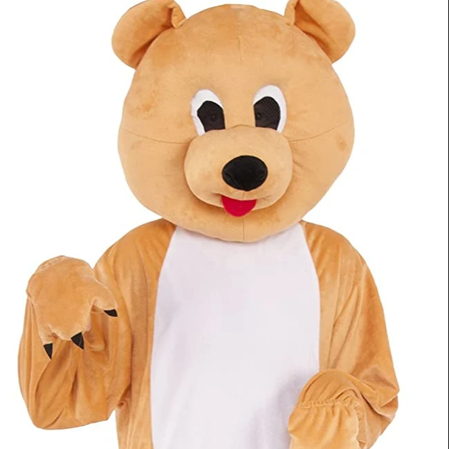 NEW Brown Bear Halloween Costume Onesie Pajama Animal Full Body Cosplay
