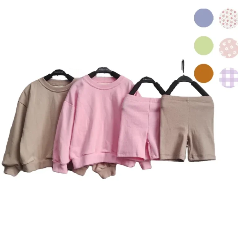New-Arrival-Mommy-and-Me-Clothes-Custom-Crewneck-Pullover-Sweatershirt-Matching-Biker-Shorts-for-Fall