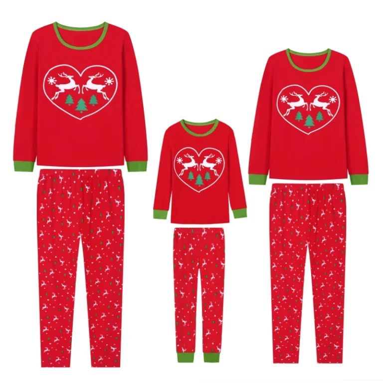 New-Arrivals-Cotton-Polyester-Christmas-Pyjamas-Set-Family-Matching-Cotton-Onesie-Woven-Fabric-Winter-Clothes