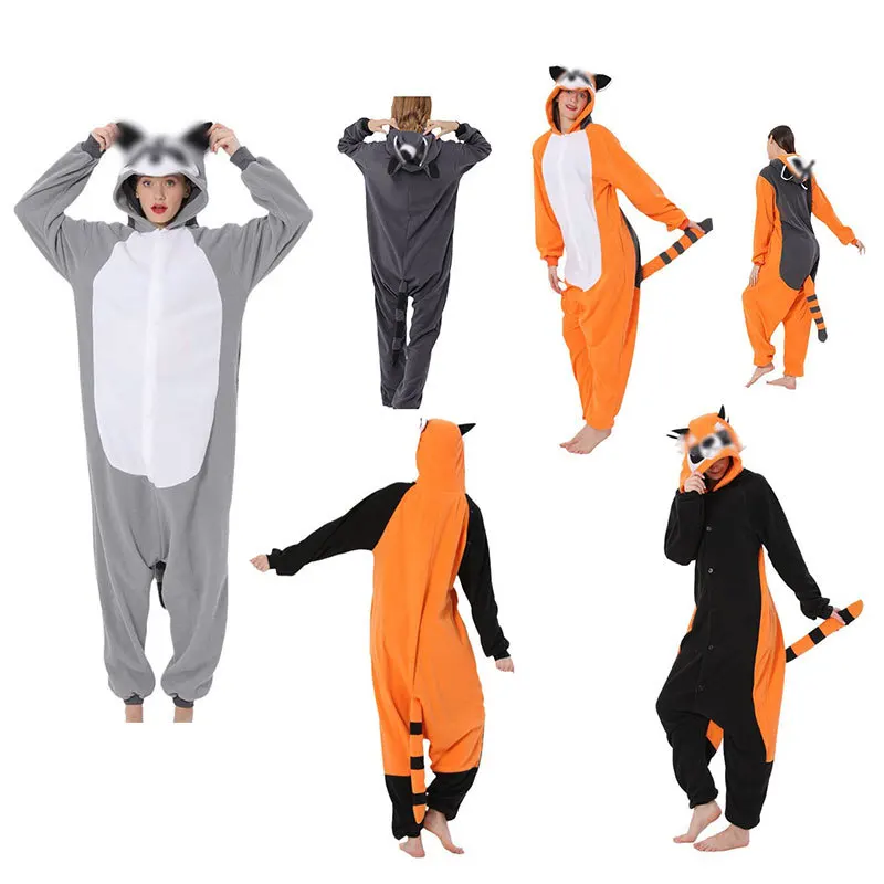 New Design Custom Adult Onesie Pajamas Cartoon Kitty Cat Women Sleepwear for Men for Nightwear Rompers Soft Hooded