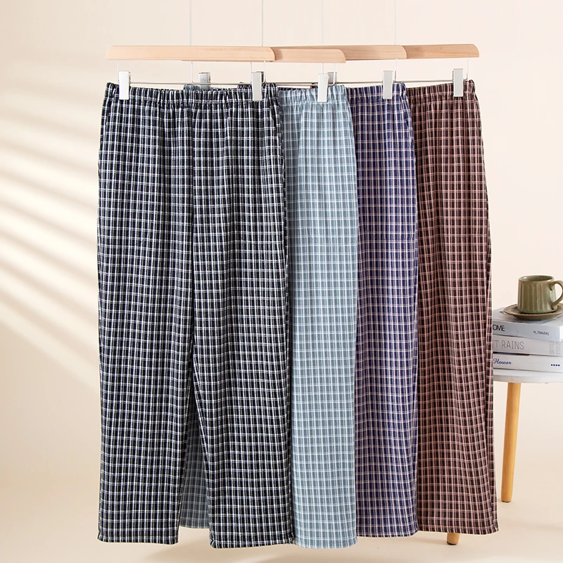 New Products Plaid Men's Pajama Pants Casual Lounge Trousers Sleep Bottoms