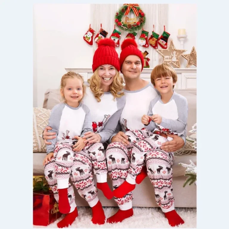 New-Year-Autumn-and-Winter-Long-Sleeve-Parent-child-Sleepwear-Matching-Family-Christmas-Pajamas