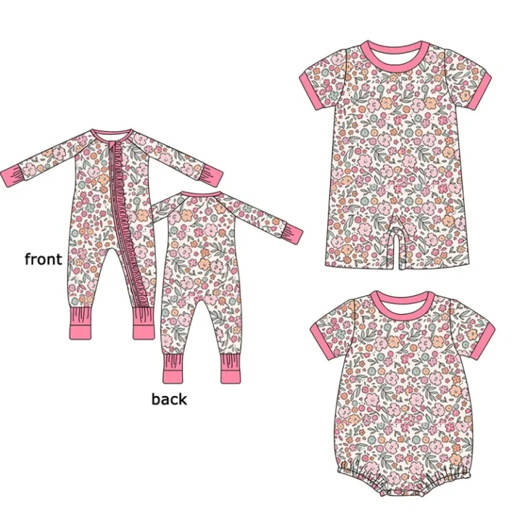 Newborn-Baby-Infant-Organic-95-Bamboo-5-Spandex-Rompers-Toddler-Kid-Pajamas-Sleepwear-Clothing