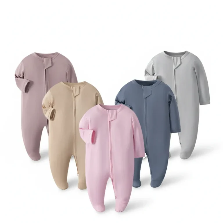Newborn-Crawling-Clothes-Organic-Bamboo-Zipper-Onesie-Baby-Romper-Infant-Jumpsuit-Toddler-Sleepwear-Pajamas