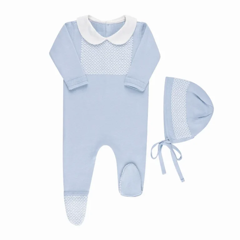 Newborn-Girl-Boy-Pajamas-Clothing-Turn-Down-Collared-Knit-Baby-Footie-Long-Sleeves-Cotton-Toddler-Onesie