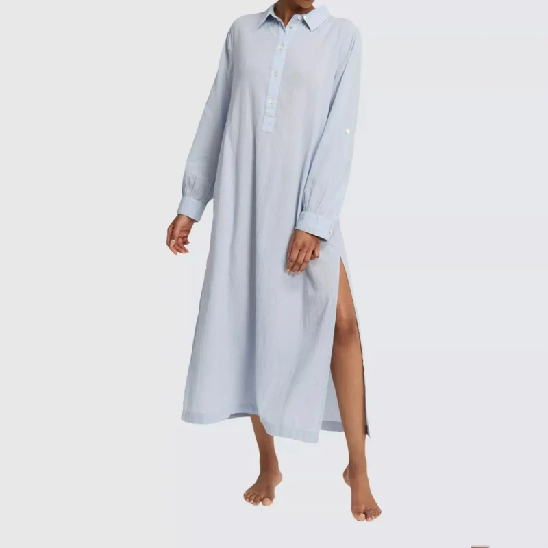 OEM 100% Bamboo Cotton Viscose Fiber Elegant Casual Ultra Soft Smooth Breathable Women's One Piece Pajamas Summer Autumn Spring