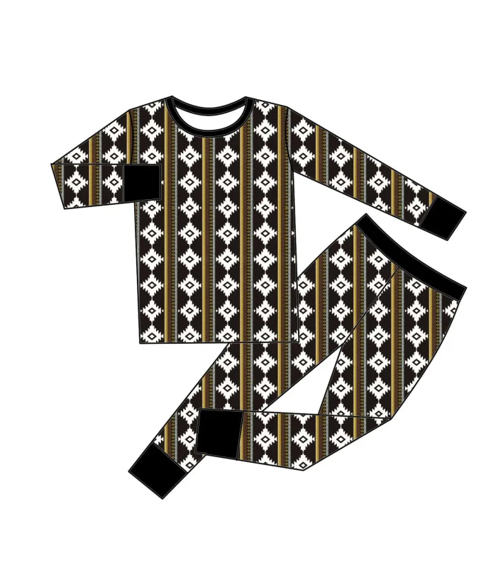 OEM-Custom-Factory-Milk-Silk-Fiber-Knitted-Pajamas-for-Newborn-to-Toddler-Sleepsuit-with-Lightning-Streaks-Pattern-Outfit