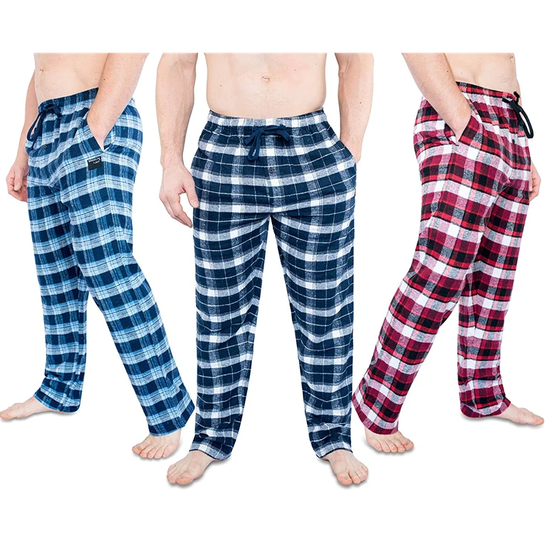 OEM Mens Lounge Pants Ultra Soft Pj Bottoms Flannel Plaid Pajama Pants