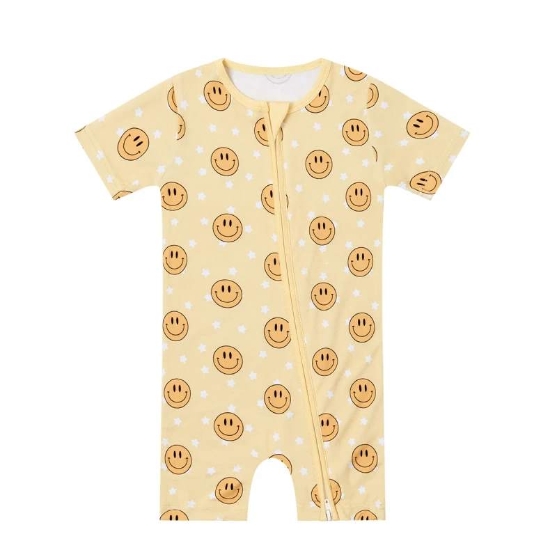 OEM ODM Baby Romper Bamboo Baby Shorties Multiple Size 0-24M Custom Baby Pajamas Bamboo Toddler Clothes