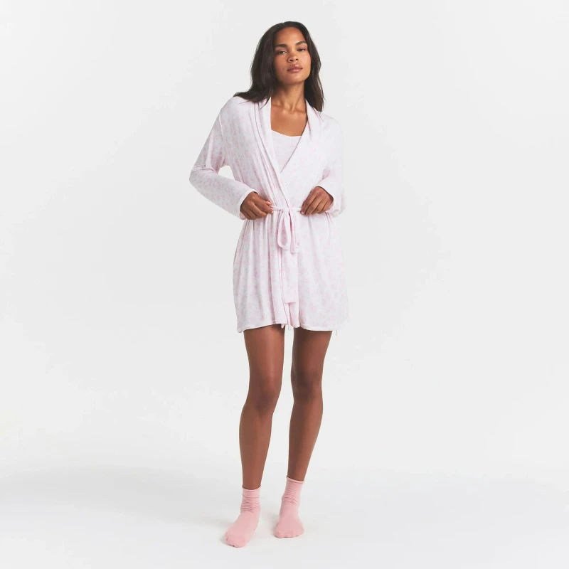 OEM ODM Women's Long Sleeve Pajamas Robes Comfortable Casual Clothes Drawstring Quick Dry Front Luxury Style All Seasons Custom