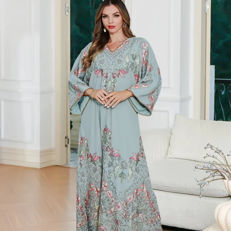 One-Size-Autumn-Abaya-Breathable-Polyester-Muslim-Womens-Robe-Dress-Islamic-Clothing