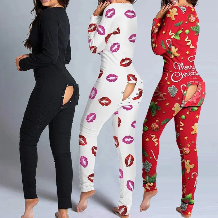 Open-Crotch-Adult-Pajamas-With-Butt-Flap-Custom-for-Women-Pajama-One-Piece-Onesie-Womens-Clothes
