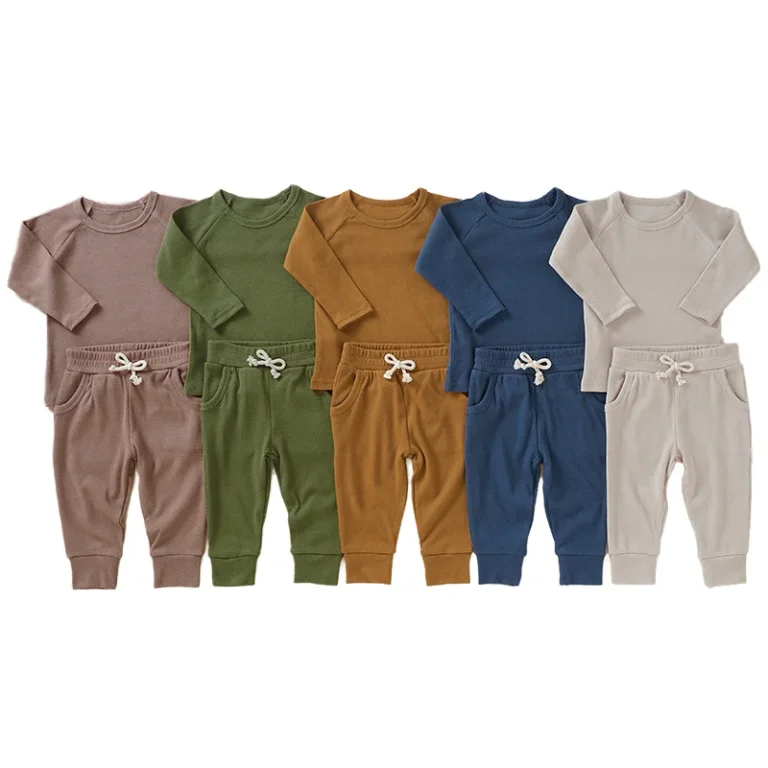 Organic-Cotton-Baby-and-Toddler-Pajamas-Winter-Thermal-Underwear-Set-in-Ins-Style-for-Home-and-Foreign-Trade