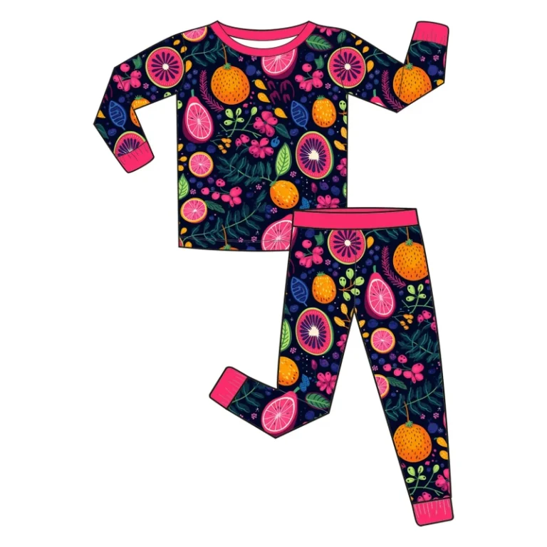 Organic-Cotton-Kids-Pajamas-Night-Clothes-Lounge-Wear-Custom-Toddler-Girls-Sleepwear-Set-Childrens-Fleece-PJS-Pyjamas