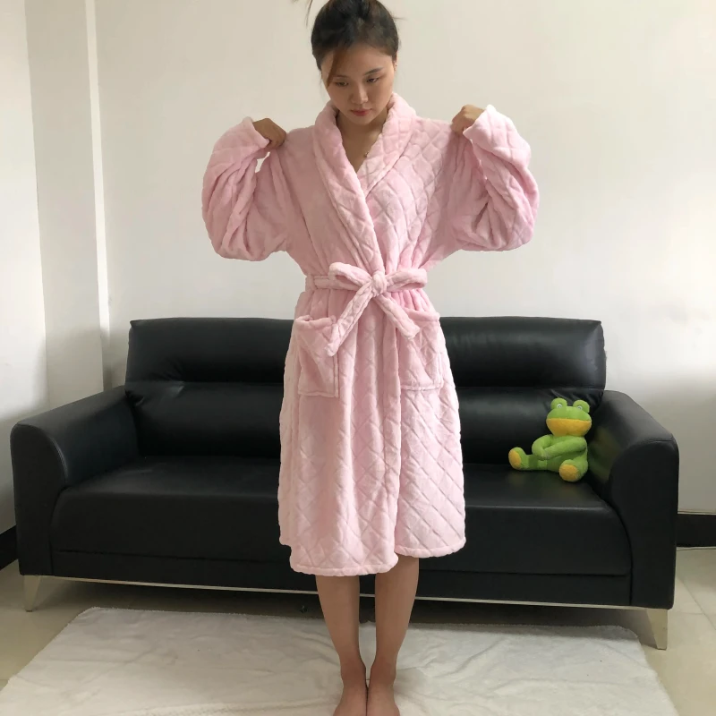 Oversize Ladies' Pajama Women's Sleepwear Robes pour femm Bathrobe Luxury Bathrobe Cotton