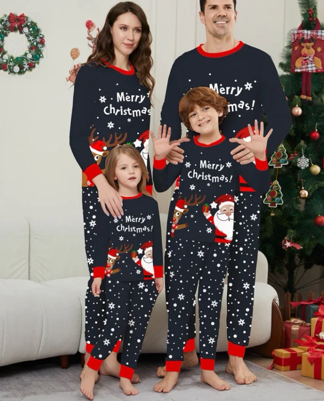 Pajamas-Snowflake-Christmas-Tree-Familiar-Pyjamas-Set-Adult-Kids-Baby-Men-Women-Christmas-Family-Matching-Pajamas