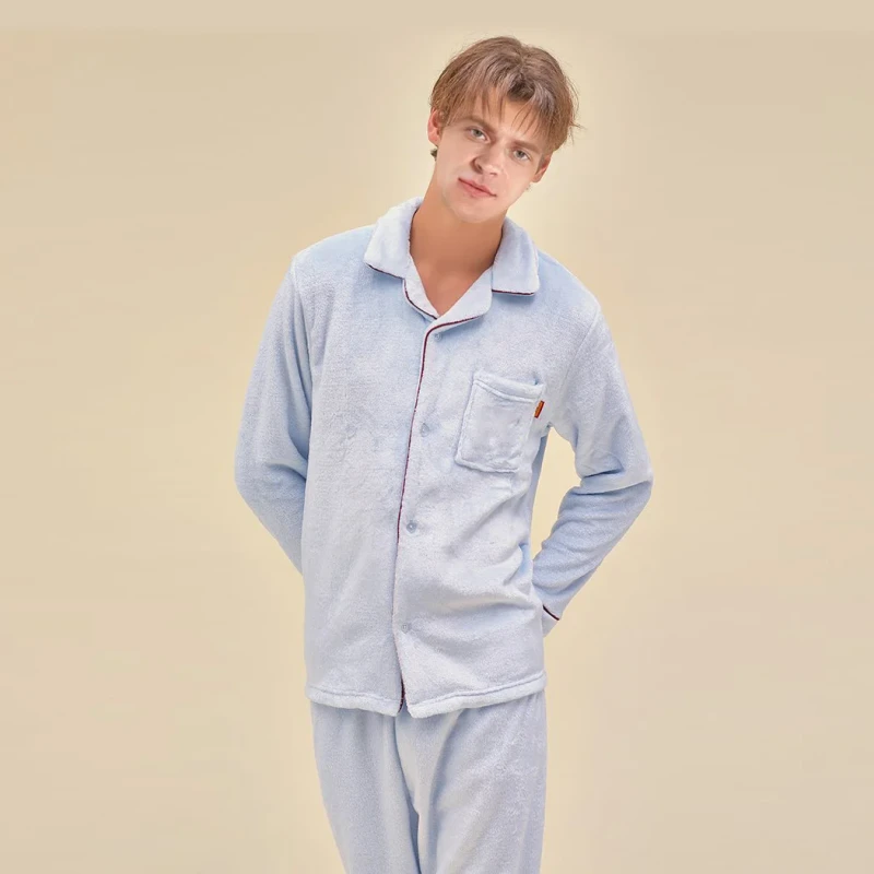 Pajamas for Men Set Coral Fleece With Sublimation Print