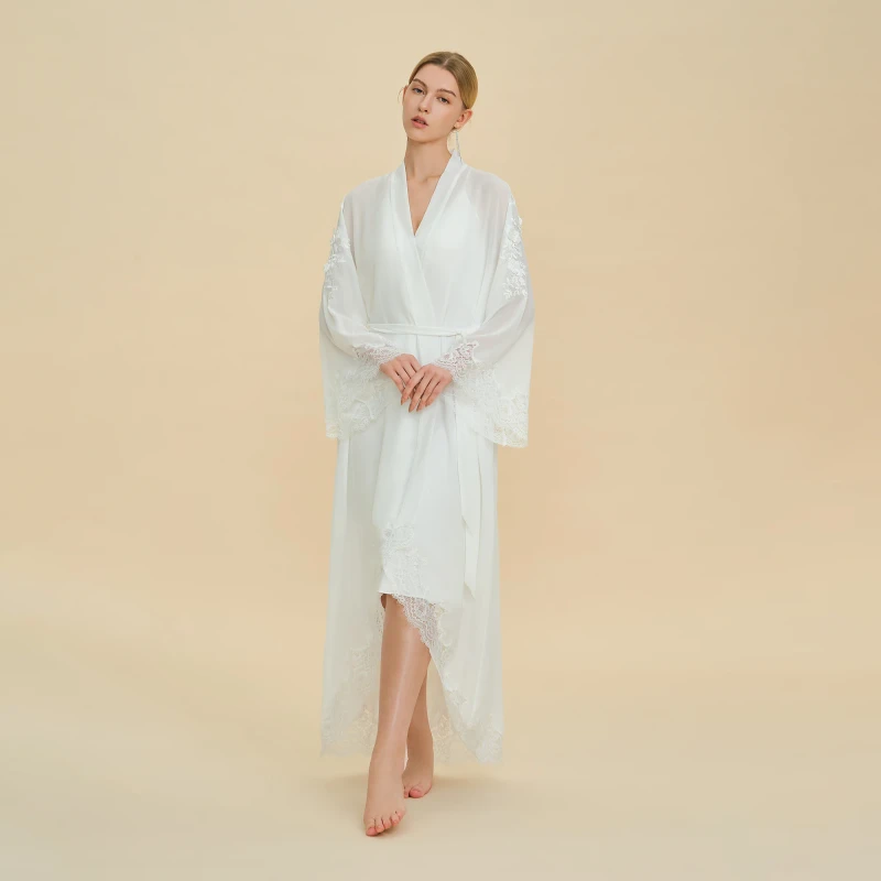 Pajamas for Women Summer Satin Robes Women Luxury Lace Robes Women