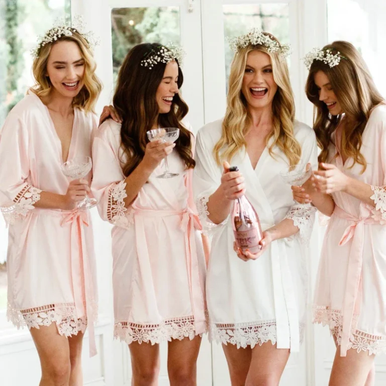 Personalised-Silk-Satin-Lace-Kimono-Morning-Robe-Bridesmaid-Robes-Wedding-Bride-Gift-Dressing-Nightgown