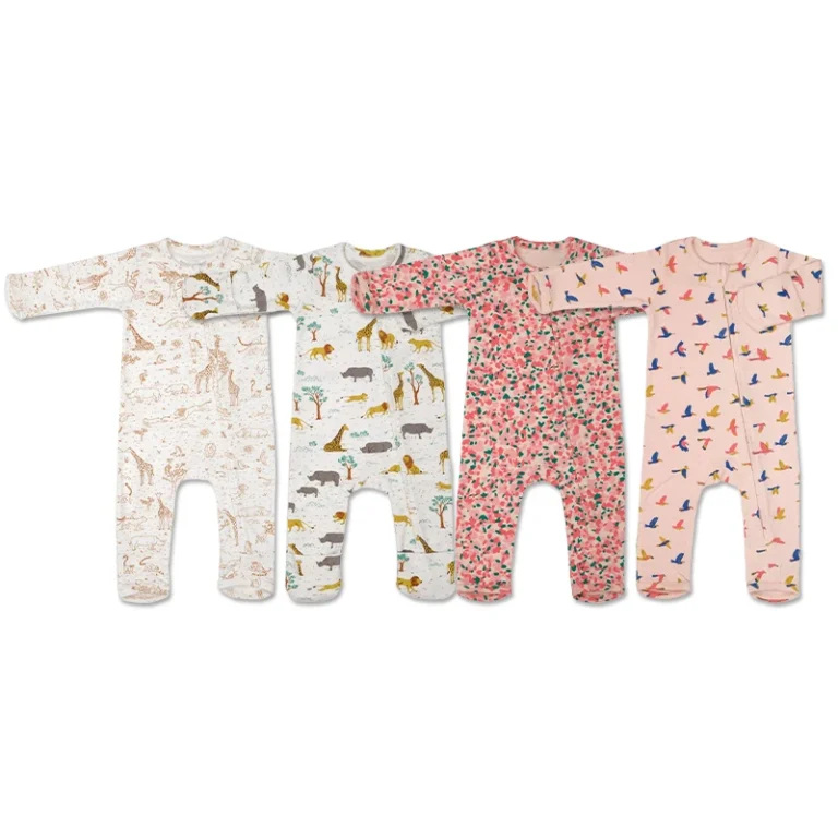 Pima-Cotton-Baby-Romper-Zippered-Jumpsuit-Organic-Newborn-Onsies-Custom-Zip-Sleep-Suit-Two-Way-Zip-Baby-Pajamas-Baby-Clothes