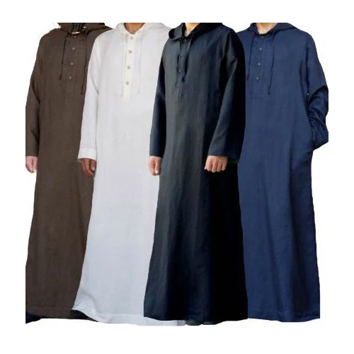 Plus Size 5XL Muslim Men's Clothing Middle Eastern Arab Robe Loose Dubai Islamic Men Arabic Thobe