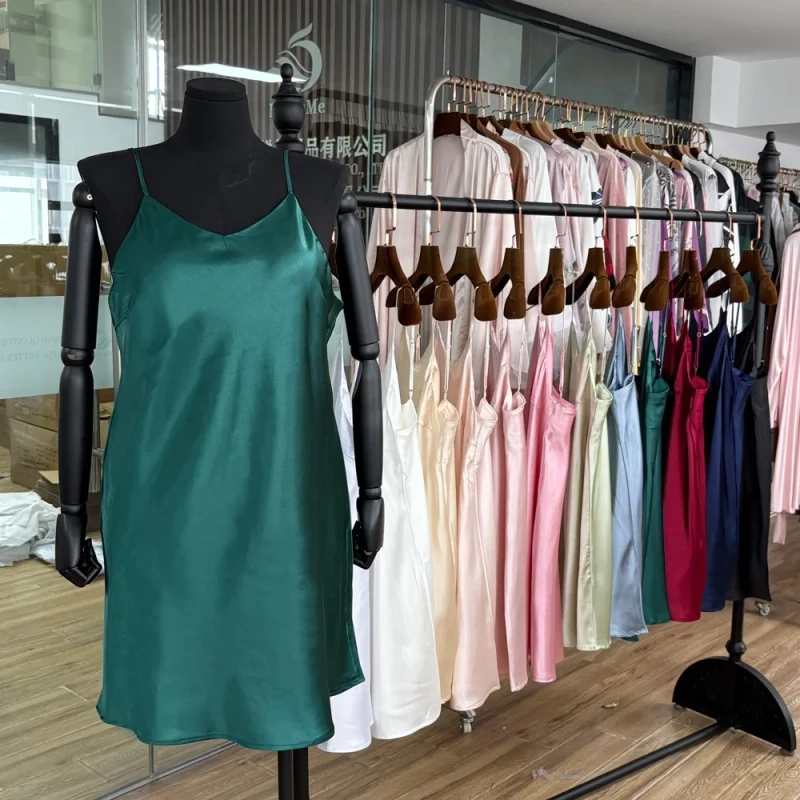 Plus Size Luxury Silk Satin Nightdress for Women Casual Sexy Camisole Adjustable Shoulder Straps Slip Dress