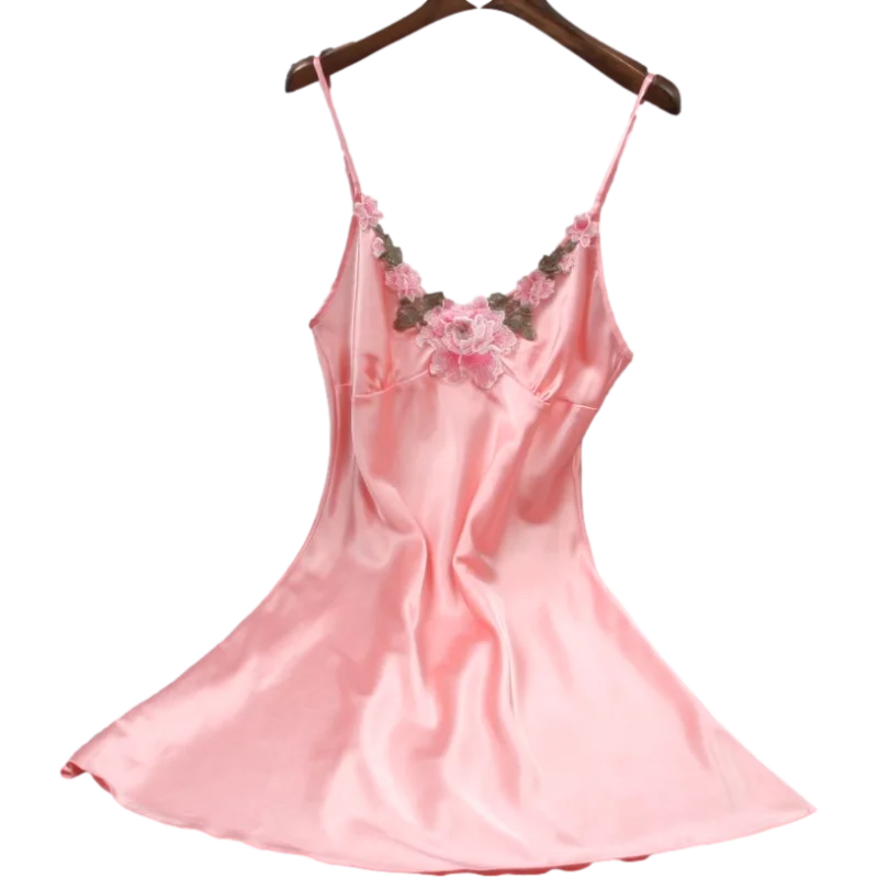 Plus Size Nighties Casual Outfit Sweetheart Wedding Gown Lady Dress Satin Silk Embroidery Sexy Girls Dresses Night Dress