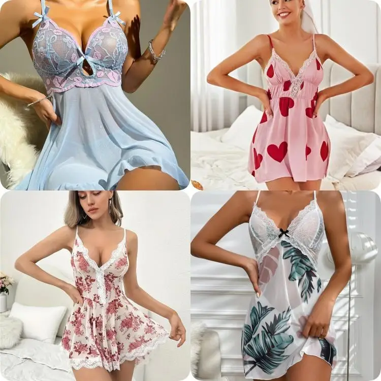 Plus Size Pajama Set for Women Including Camisole Pajamas Lace Lingerie Sexy Dresses and Women's Sleepwear Ladies' Pajamas