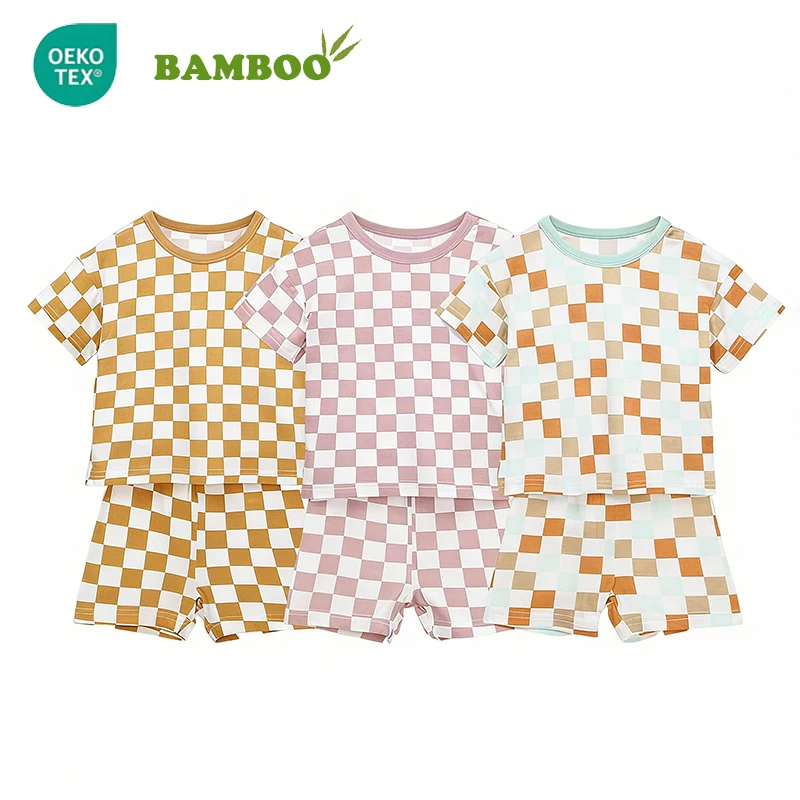 Print Fabric Baby Bamboo Clothes Baby T Shirt Toddler Kids Baby Pajamas Sleepsuit