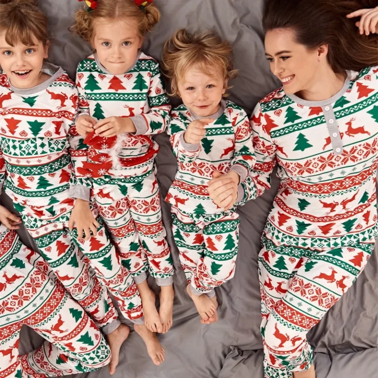 Pullover-Long-Winter-Knit-Bamboo-Viscose-Pyjamas-Matching-Christmas-Pajamas-Family