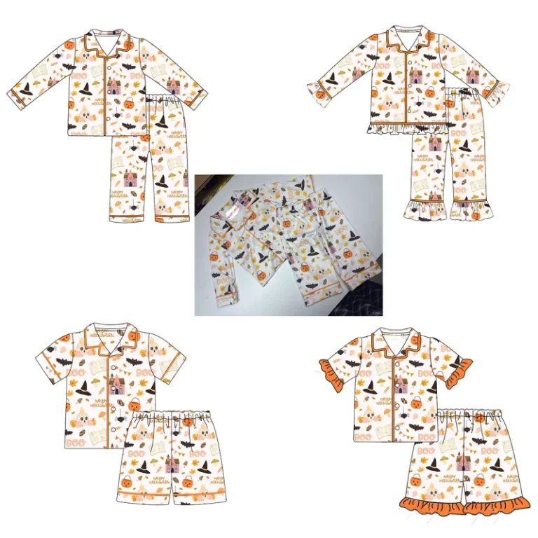 Puresun-Girls-Boutique-Clothing-Sets-Winter-Halloween-Kids-Bamboo-Pyjamas-Family-Sleepwear-Holiday-Girls-Pajamas