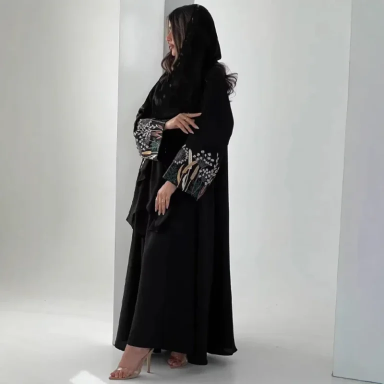 R-448-Womens-Elegant-Long-Sleeve-Loose-Open-Front-Abaya-Maxi-Dress-Embroidery-Jilbabs-Dubai-Robe-Caftan-Kaftan-Muslim-Abayas