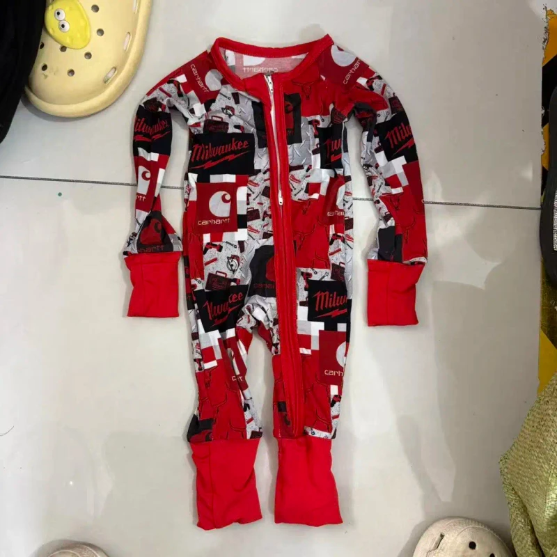 RTS Infant Bamboo Clothes 95% Bamboo 5% Spandex Baby Pajamas Sleepers Toddler Onesie Kid Zipper Rompers Bamboo Zippy