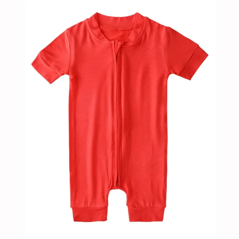 Ready-to-Ship-Toddler-Baby-Shorties-Sleeper-Infant-95-Bamboo-5-Spandex-Newborn-One-Piece-Sleepwear-Pajamas