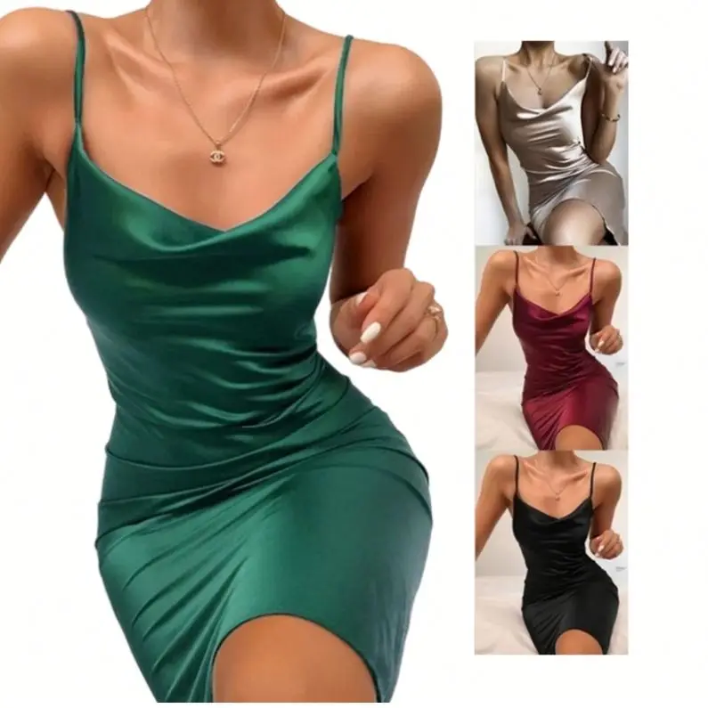 Sexy Ice Dress for Women Silk Pajamas Women's Nightdress