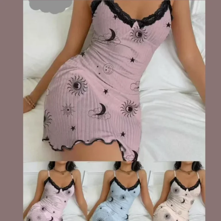 Sfy-Y1577-Camisole-Dress-Pajamas-Summer-Thin-Style-Womens-Pajamas