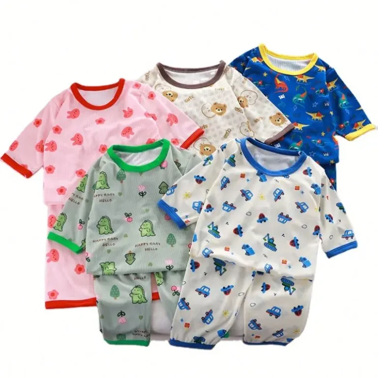 Short-Sleeve-Cartoon-Printing-Toddler-Kid-Baby-Girl-Boy-2-Piece-Outfits-Summer-Clothing-Shorts-Sets