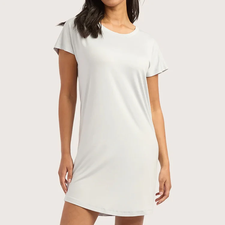 Short Sleeve Nightdress for Women Night Dress Bamboo Women's Sleepwear Custom Jersey Nightgowns Womens Homewear Clothes