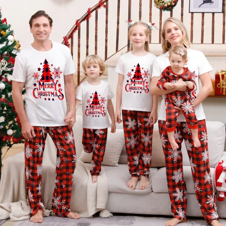 Short-Sleeve-Soft-Breathable-Thermal-Autumn-Xmas-Halloween-Family-Custom-Design-Pyjamas-Set
