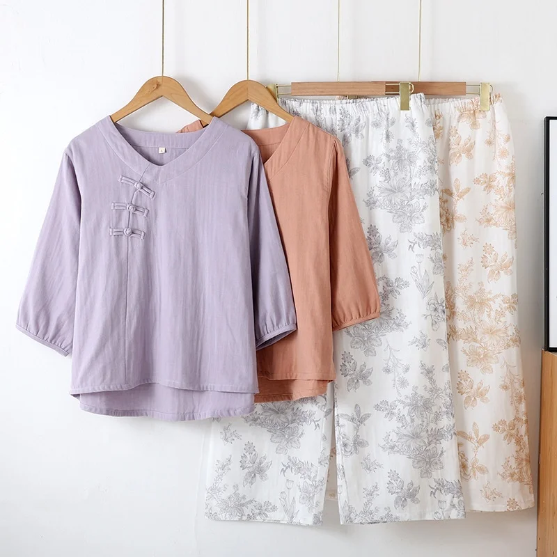 Skin Friendly Casual Style Soft Cotton Pajamas Women's Sleepwear
