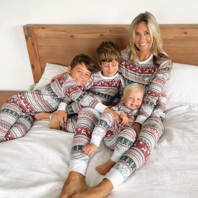 Sleepwear-Blouse-Pants-Winter-PJs-Matching-Family-Bamboo-Viscose-Pajamas-Christmas-Pyjamas