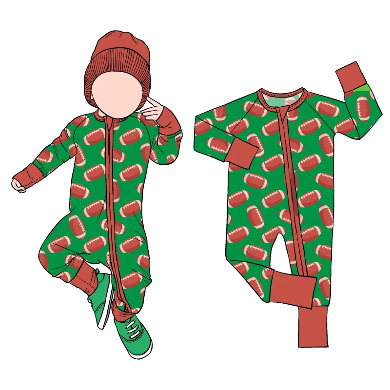 Soft Good Quality Kids and Newborn Sleepwear Print Bamboo Romper Pajamas for Newborn Kids Boys Toddler Children