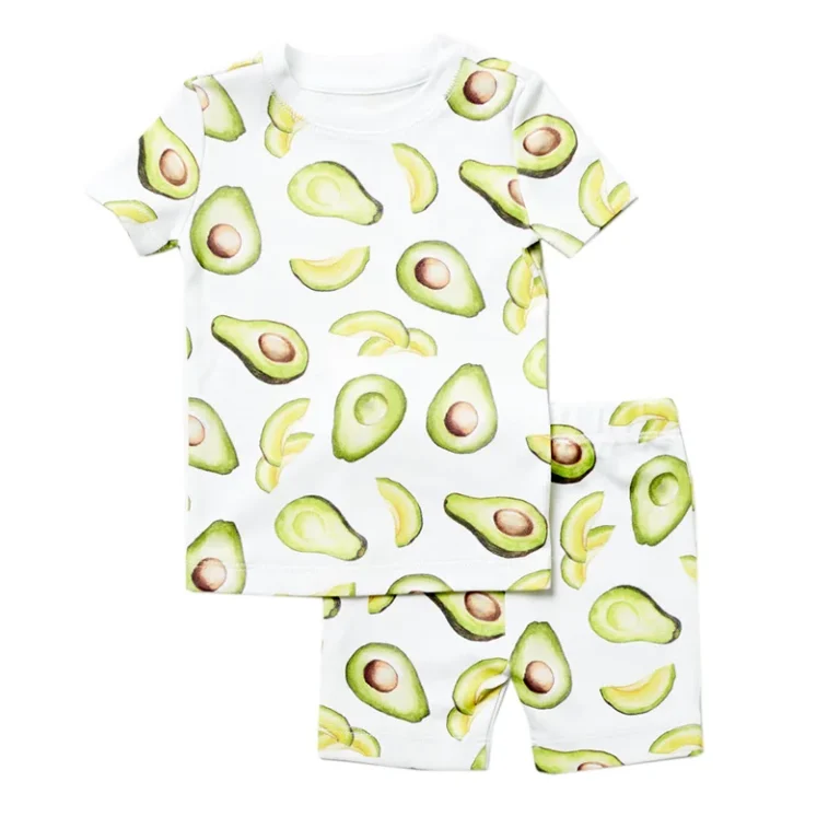 Soft-Rayon-Top-Sweatshirt-Short-Pants-Kids-Sleepwear-Infant-Toddler-Two-Piece-Pajamas-Set