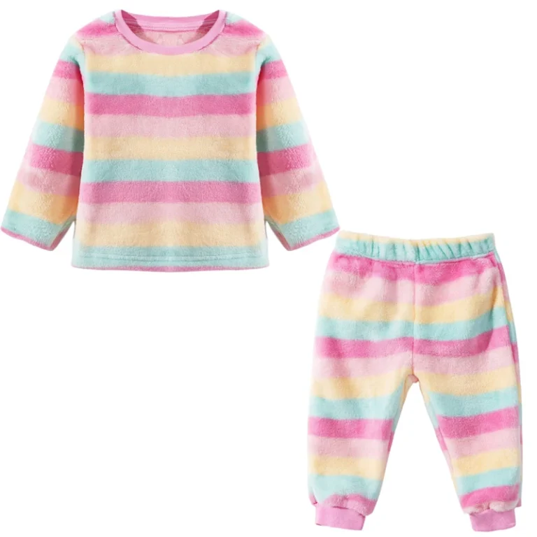 Soft-Toddler-Autumn-Flannel-Loungewear-Set-Winter-2-Piece-Baby-Pajamas-Set-Low-Moq-Infant-Outfits
