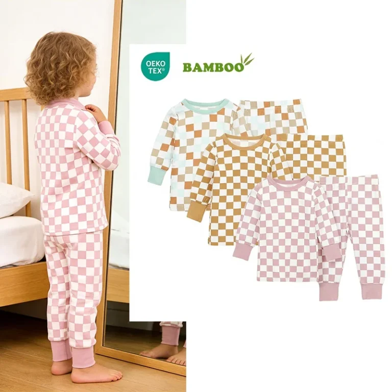 Solid-Print-Bamboo-Baby-Clothes-Long-Sleeve-Baby-Sleepsuit-Bamboo-Baby-Pajamas-Set