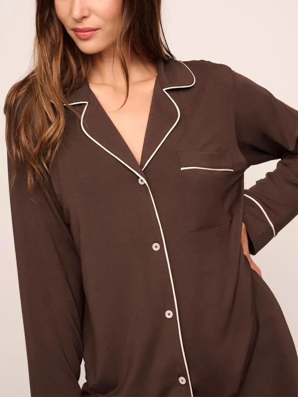 Solid Women Sleepwear Set Made From Tencel Modal Spandex Support Custom Service For Adult Nightwear Pajamas